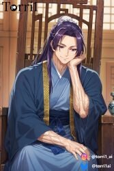 1boy abs ahe_gao ahegao_face ai_generated balls biceps big_balls big_cock big_penis blush chinese_clothes cum cum_drip cum_dripping cum_dripping_from_penis cum_load cum_on_abs cum_on_body cum_on_muscles cum_on_self cumming cumming_on_self cumshot drool drool_on_face drooling ejaculating ejaculating_cum ejaculation erection excessive_cum fapping feeling_pleasured horny horny_face horny_male huge_balls huge_cock jerking_off jerkingoff jinshi_(kusuriya_no_hitorigoto) kusuriya_no_hitorigoto large_pectorals lying_on_back male male_focus male_masturbation male_nipples male_only masturbate masturbation muscle_veins muscles muscular muscular_arms muscular_body muscular_legs muscular_thighs naked naked_male nipples nude nude_male one-handed_masturbation open_legs open_mouth orgasm orgasm_face pecs penis pleasure pleasure_face pleasured pleasured_face purple_eyes purple_hair ripped_abs room seductive seductive_eyes seductive_look seductive_pose seductive_smile short_hair sitting sitting_down six_packs smile solo solo_focus solo_male sweating sweaty teenager testicles thighs tongue tongue_out torri1 uncensored uncensored_penis veins veins_on_dick veiny veiny_arms veiny_muscles veiny_penis yaoi