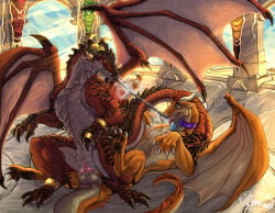 alexstrasza animal_genitalia animal_penis anthro anus balls bdsm big_breasts big_female blizzard_entertainment blush bodily_fluids bondage bound breasts butt chain chained chained_collar chamuskinha claws cum cum_in_vagina cum_inside digital_media_(artwork) dominant dominant_female dominant_feral dragon dragon_alexstrasza duo erection female female_feral female_penetrated feral feral_on_feral feral_on_top fur furred_dragon furred_scalie genital_fluids genitals hair horn male male/female male_feral male_penetrating mythological_creature mythological_scalie mythology nude open_mouth penetration penis reptile scalie sex simple_background smile submissive submissive_male tail tongue tongue_out vulva warcraft wings