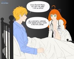 rwby ibanews1 jaune_arc 1boy 1girls blonde_hair wholesome comic english english_text tagme penny_polendina part_of_a_set