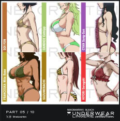 2d 2d_(artwork) big_breasts bigger_female bleach bleach:_the_thousand-year_blood_war breast_chart breasts candice_catnipp chart cyan_sung-sun dark-skinned_female female female_only fit fit_female franceska_mila_rose hiyori_sarugaki huge_breasts large_breasts lingerie lingerie_only medium_breasts mila_rose milf multiple_girls nekoranten panties petite petite_body petite_female sarugaki_hiyori side_boob side_view six_pack small_breasts smaller_female smiling smirk soifon sports_bra sui-feng suzumebachi tagme tall taller_female teenager text underboob underwear voluptuous voluptuous_body voluptuous_female