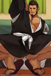 1boy abs bara bara_tits beard biceps big_muscles big_nipples big_pecs black_hair black_kimono black_yukata bleach body_hair brown_sandals busty busty_male chest_hair clothed daydreamerjim dilf facial_hair fundoshi gay hairy hairy_abs hairy_arms hairy_ass hairy_chest hairy_legs hairy_male hairy_stomach hairy_thighs hand_behind_head huge_pecs human human_only hunk indoors isshin_kurosaki japanese_clothes kimono legs_apart legs_open legs_spread male male_only manboobs masculine_male mature mature_male moobs muscles muscular muscular_human muscular_male muscular_thighs nipples open_legs pecs pubic_hair sandals sandals_only six_pack solo solo_focus solo_male spread_legs thick_thighs underwear white_fundoshi white_underwear yukata