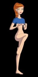 barefoot gwen_tennyson gwen_tennyson_(ultimate_alien) hot nipples_visible_through_clothing short_top teasing
