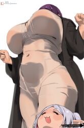 shinjinou fern_(sousou_no_frieren) frieren frieren_beyond_journey's_end sousou_no_frieren tits_out tits breasts_out breasts huge_breasts big_breasts breasts_bigger_than_head massive_breasts gigantic_breasts enormous_breasts giant_breasts busty_female busty curvy curvy_hips curvy_body curvy_female curvy_figure big_thighs huge_thighs massive_thighs thick_legs wide_thighs thunderthighs thunder_thighs wide_hips thick_thighs curvaceous_figure curvaceous_female curves elf elf_ears elf_female elf_girl 2girls