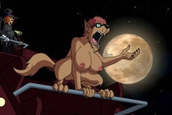 warner_brothers warner_bros warner_bros._animation warner_bros._pictures scooby-doo velma_dinkley werewolf werewolf_girl edit edited edited_screencap screencap screenshot otakusedits witch witch_hat monster monster_girl glasses nerd nerdy_female moon night boobs tits breasts claws