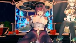 1boy 2girls 3d animated big_breasts breasts caelus_(honkai:_star_rail) censored cum cum_on_thighs firefly_(honkai:_star_rail) honkai:_star_rail honkai_(series) hoyoverse kafka_(honkai:_star_rail) koikatsu koro22 laying_down light-skinned_female light-skinned_male male_pov multiple_poses pov purple_eyes purple_hair riding riding_penis sex sound tagme thick_thighs thigh_sex thighs threesome video