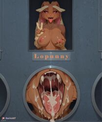 ai_generated cum cum_in_mouth glory_hole lopunny mawshot nipples reshinart v