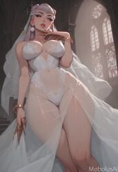 1girls ai_generated ass big_breasts bride child_bearing_hips church cleavage curvaceous curvaceous_ass curvaceous_body curvaceous_female curvaceous_figure curvaceous_hips curvaceous_thighs curvy curvy_body curvy_female curvy_figure curvy_hips curvy_thighs earrings evelynn female female_focus female_only k/da_all_out_evelynn k/da_all_out_series k/da_series league_of_legends looking_at_viewer mobolusai posing riot_games solo solo_female solo_focus thick thick_hips thick_legs thick_thighs thighs waifu wedding_dress white_hair