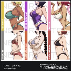 2d 2d_(artwork) big_breasts bigger_female bleach bleach:_the_thousand-year_blood_war breast_chart breasts chart chizuru_honsho cirucci_sanderwicci cirucci_thunderwitch dark-skinned_female female female_only fit fit_female haineko honshou_chizuru huge_breasts ise_nanao katori_batsu'unsai large_breasts lingerie lingerie_only medium_breasts milf multiple_girls nekoranten panties petite petite_body petite_female side_boob side_view six_pack small_breasts smaller_female smiling smirk sports_bra tagme tall taller_female teenager text tia_harribel tier_harribel underboob underwear voluptuous voluptuous_body voluptuous_female