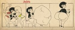 animated ass ass_focus body_imprint burping cerealnoise comic digested female female_only gif jucika jucika_(comic) vore vore_belly