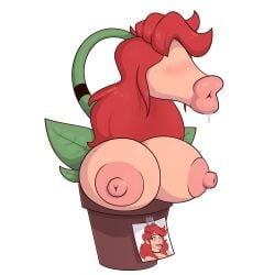 1girls :>= big_breasts big_lips breasts expansion female female_only fuckplant large_breasts long_lips plant plant_girl potted_plant red_hair succplant suck_and_fuck suckplant transformation unidentified-tf