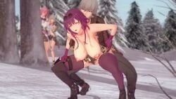 1boy 3d 3girls animated arms_around_partner arms_around_waist asta_(honkai:_star_rail) caelus_(honkai:_star_rail) female_orgasm hetero honkai:_star_rail honkai_(series) hoyoverse kafka_(honkai:_star_rail) koikatsu koro22 outdoor_sex outdoors outside outside_sex penetration purple_eyes purple_hair sound squirting standing standing_doggy_style standing_sex stelle_(honkai:_star_rail) straight tagme thrusting video watching watching_sex