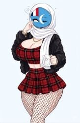 ai_assisted ai_generated arabian arabian_clothes big_ass big_breasts clothed clothing countryhumans countryhumans_edit countryhumans_girl edit flawsy flawsystyle france_(countryhumans) gemini hijab hijabi muslim syria_(countryhumans) thick_thighs