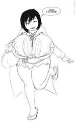 1girls bestiality big_breasts cloak eyes_closed huge_breasts imminent_bestiality imminent_sex iron-0xide ruby_rose rwby sanka-tetsu shoes short_skirt shortstack skirt smile speech_bubble talking_to_viewer thick_thighs top_heavy uncolored zwei