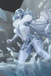 1girls 2026 2d 2d_(artwork) action_pose artist_name blonde_hair cleavage danger_room diamond diamond_form dynamic_pose emma_frost female female_only fight fighting frozen ice large_breasts light_skin light_skinned_female marvel marvel_comics milf mutant_(marvel) panties pepedraws powers questionable revealing_clothes solo solo_female thick_thighs thighhighs thighs x-men