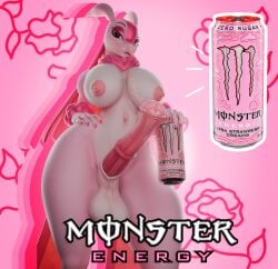 3d 3d_(artwork) animal_genitalia animal_penis anthro areola balls beverage big_balls big_breasts big_penis blender_(artwork) blender_cycles_(artwork) breasts can chest_fur colored_nails container digital_media_(artwork) energy_drink english_text equine_genitalia equine_penis erection fur genitals gynomorph holding_can holding_container holding_object intersex long_penis looking_at_viewer lovander medial_ring monster_energy nails navel nipple_dip nipples non-mammal_balls non-mammal_breasts non-mammal_navel non-mammal_nipples open_mouth pal_(species) palmorph palworld penis pink_areola pink_background pink_body pink_eyelids pink_eyes pink_fur pink_nails pink_nipples pink_penis pocketpair pseudo_hair saggy_balls scalie simple_background solo text thick_thighs watermark wide_hips zelyonka