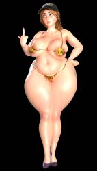 3d blonde_hair curvy curvy_female curvy_figure expired_3d five_nights_at_freddy's five_nights_at_freddy's:_security_breach gold_bikini golden_week looking_away middle_finger solo thick_thighs vanessa_(fnaf) voluptuous voluptuous_female