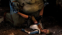 1boy 1girls 1monster 3d armband bare_calves big_breasts big_penis blonde_hair blue_eyes breasts busty calves cassie_cage cleavage clothed_sex collarbone cum cum_on_body fat_man female female_focus fingerless_gloves glans hoodie large_penis larger_male licking_lips long_hair male missionary_position monster mortal_kombat mortal_kombat_x partial_male penis penis_out sfmarvel size_difference sleeves_rolled_up smaller_female sneakers tagme thick_penis tied_hair tongue veiny_penis yoga_pants