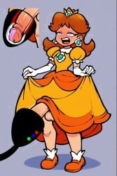 1futa 1girls ai_assisted ai_generated animated blowjob bottomless crazy_eyes futanari glans_play glans_stimulation licking licking_penis machine mario_(series) moaning nintendo overstimulated overstimulation penis penis_stimulation princess_daisy sex_toy skirt_lift solo sound standing video