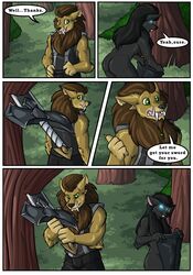 amo_(amocin) amocin anthro blizzard_entertainment breasts canid canine canis claws clothed clothing comic dialogue digital_media_(artwork) druids_the_comic duo english_text female fur hair hi_res male mammal nude shaidan_(amocin) text video_games warcraft were werecanid werecanine wolf worgen world_of_warcraft