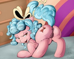 2019 5:4 absurd_res anus ass bedroom_eyes bent_over butt cozy_glow_(mlp) cutie_mark equid equine female feral friendship_is_magic half-closed_eyes hi_res looking_at_viewer looking_back mammal mdgusty my_little_pony presenting presenting_pussy pterippus pussy seductive solo wings young