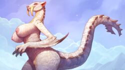 1girls anthro anthrofied areolae barioth big_breasts breasts cyancapsule female female_only furry large_breasts looking_at_viewer monster_hunter monster_hunter_world nipples nude solo