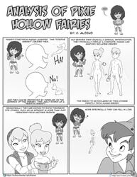 ! area_(artist) athletic breasts casual_nudity clothed clothing comic disney disney_fairies fairy female flaccid greyscale heart hi_res human humanoid humanoid_penis humanoid_pointy_ears male mammal monochrome nipples nude penis peter_pan_(character) peter_pan_(disney) straight terence_(disney_fairies) tinker_bell