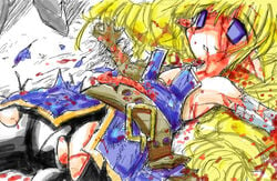 archer_(disgaea) blood corpse death disgaea female_death gore guro hirowa_nagi tagme