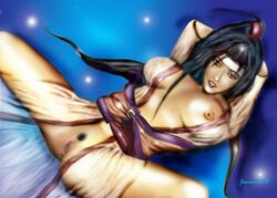 1girls artist_request breasts female headband human kimono large_breasts long_hair looking_at_viewer nipples outlaw_star pale-skinned_female pale_skin pubic_hair pussy solo spread_legs tagme twilight_suzuka