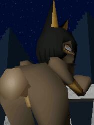 1boy 3d anal_sex animated animated_gif anu_(skeletoon7) bent_over dark-skinned_female female gif jackal jackal_ears jimseh2838 kemonomimi leaning_forward looking_back loop low-angle_view low_poly night pussy sex skeletoon7