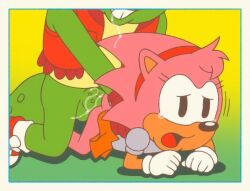 1boy 1boy1girl 1girls accessory accurate_art_style all_fours amy_rose anonymous_artist anthro anthro_on_anthro anthro_penetrated anthro_penetrating anton_beruka ass balls black_eyes black_nose bodily_fluids bottomless bottomless_male bully classic_amy_rose clenched_hands clenched_teeth clothed clothed_female clothed_sex clothing comic_panel digital_drawing_(artwork) digital_media_(artwork) doggy_style doggystyle drooling duo eimi_(sonic) eyelashes female female_penetrated flat_chest footwear from_behind_position fur furry genitals gloves green_clothing green_shirt green_topwear hair hairband handwear head_tuft hedgehog hedgehog_girl humanoid_genitalia humanoid_penis jacket letterman_jacket lizard_tail lying lying_on_stomach male male/female male_penetrating multicolored_body multicolored_clothing multicolored_fur no no_panties no_underwear on_front on_ground on_model open_mouth orange_skirt orgasm pantless partially_clothed penetration penis pink_ears pink_fur prone_bone_position pussy red_gloves red_shoes reptile restrained saliva saliva_trail sega sex shirt shoes shogakukan simple_background skirt sleeveless_jacket solo_focus sonic_(series) sonic_the_hedgehog_(comics) sonic_the_hedgehog_(series) sonic_the_hedgehog_(shogakukan) spread_legs spreading tagme tail tan_body tan_fur tan_skin tears torso_grab two-tone_body two-tone_fur vaginal_fluids waist_grab wet white_gloves young