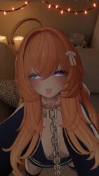 1girls big_breasts breasts chains collar female hd hoodie pink_collar silentium1620 silya tagme tongue tongue_out vrchat vrchat_avatar