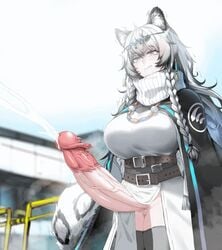 1futa animated arknights barbed_penis big_breasts big_penis blush box20502017 breasts busty cat_ears catgirl clothed cum cumming curvy dickgirl erection futa_only futa_sans_balls futanari getting_erect handsfree_ejaculation huge_cock intersex large_breasts large_penis long_corona_of_glans_penis long_penis mushroom_penis nervous no_panties orgasm orgasm_face penile_spines penis penis_growth pleasure_face pramanix_(arknights) pussy slideshow solo standing thick_penis thick_thighs veiny_penis wide_hips