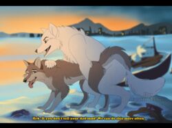 aleu all_fours anthro anthro_on_feral anthro_penetrating anthro_penetrating_feral arctic_fox balto_(film) biped breath canid canine canis crytrauv duo elvy female feral feral_penetrated fox from_behind_(disambiguation) from_behind_position fur hi_res hybrid interspecies male male_penetrating mammal mounting nude open_mouth outside panting penetration sex straight text tongue tongue_out vaginal_penetration white_body white_fur wolfdog zoophilia