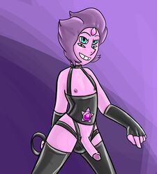 bdsm_gear feminine leather leather_boots lilyvalley807 male_only penis_out rainbow_quartz_2.0 steven_universe thighhighs