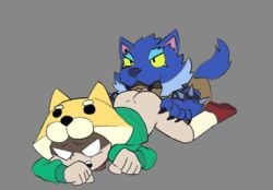 5_fingers anthro brawl_stars brother_and_sister incest leon leon_(brawl_stars) licking_pussy nita nita_(brawl_stars) shiba_nita tail werewolf_leon_(brawl_stars) whitewashed