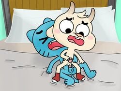 anthro cartoon_network chi_chi gumball_watterson male_only male_penetrating tagme the_amazing_world_of_gumball yaoi