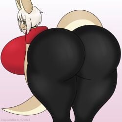 2024 aged_up anthro ass_focus ass_up back_view bent_over big_ass big_breasts bubble_butt clothed dropedartist enormous_ass enormous_breasts furry furry_female furry_only huge_ass huge_breasts looking_at_viewer looking_back made_in_abyss nanachi rear_view self_upload smile thick thick_ass thick_thighs