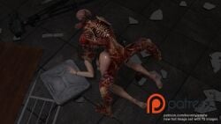 3d claire_redfield doggy_style from_above kennyisnsfw licker male monster penis rape resident_evil resident_evil_2 wet_skin