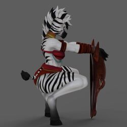 anthro bambookat female furry tagme video zebra