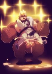 2023 abs animated anthro anthro_on_anthro anthro_penetrated anthro_penetrating anthro_penetrating_anthro arms_around_neck artemis_(croissantdelar1) balls bara bat bear beard big_balls big_biceps big_deltoids big_pecs big_penis black_nose blonde_hair brown_body brown_fur brown_hair chest_scar claws cursedmarked deltoids duo facial_hair facial_scar facial_spikes fanny_packing feet fur genitals grimfaust_(nightterror) hair harness hi_res larger_anthro larger_male male male/male male_penetrated male_penetrating male_penetrating_male mammal multicolored_hair nipples pawpads pecs penetration penis penis_size_difference polar_bear scar sex size_difference smaller_anthro smaller_male soles spikes spikes_(anatomy) spotlight standing standing_sex toe_claws two_tone_hair ursine white_body white_fur yaoi