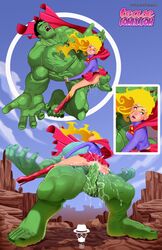 1boy 1girls alien alien_girl ass balls big_penis blonde_hair breast_press breasts cape cloak closed_eyes color colored costume crossover cum cum_in_ass cum_in_pussy cum_inside dc dc_comics drgasper erofus female female_orgasm gigantic_penis green-skinned_male green_skin huge_cock hulk hulk_(series) human kara_zor-el kryptonian large_penis larger_male light-skinned_female light_skin long_hair male marvel marvel_comics miniskirt muscles muscular no_panties open_mouth orgasm orgasm_face pain penis pleated_skirt pussy_ejaculation pussy_juice sex size_difference skirt smaller_female straight supergirl superman_(series) tease_comix teasecomix testicles thick_penis vagina vaginal_penetration