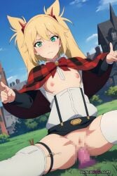 1female 1girls 1woman ai_clothes ai_generated anime anime_style artist_request bangs belt_straps belts black_cape blonde_hair blonde_hair blonde_hair blonde_hair blush blush blushing_at_viewer bow_tie bowtie burn_the_witch cape censor_bar censored censored_genitalia censored_pussy censored_vagina collar dildo dildo_in_pussy dildo_in_vagina dildo_insertion erect_nipples exposed_breasts female garter_belt garter_straps grass grass_field green_clothing green_eyes green_uniform hair_clip hair_clips hair_ornament hair_ornaments long_blonde_hair long_hair masturbating masturbation mosaic_censoring mosaic_censorship ninny_spangcole no_underwear outdoor outdoors pink_dildo pixelated plaid plaid_clothing practically_nude presenting presenting_pussy public public_masturbation pussy_drip pussy_juice pussy_juice_drip red_bow red_bow_tie red_bowtie red_cape school_uniform sex_toy sex_toy_insertion shirt_collar shy side_bangs small_breasts solo solo_female solo_girl spread_legs spreading thigh_belt thigh_strap thighs thighstrap twintails twintails uniform white_collar white_collared_shirt witch