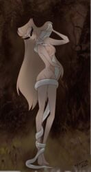 blonde_hair breasts completely_nude completely_nude_female covering_crotch hazbin_hotel lilith_morningstar_(hazbin_hotel) long_hair lucifer_morningstar_(hazbin_hotel) nipples nude nude_female serpent snake