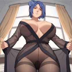 1girls ai_generated alex-schura arms_at_sides big_breasts blue_hair boruto:_naruto_next_generations breasts breasts_bigger_than_head busty child_bearing_hips cleavage female female_focus from_below hourglass_figure huge_breasts kimono konan large_breasts light-skinned_female light_skin lingerie lipstick looking_at_viewer makeup mature mature_female mature_woman milf nai_diffusion naruto naruto:_the_last naruto_(classic) naruto_(series) naruto_shippuden naughty naughty_face naughty_smile nipples nipples_visible_through_clothing no_bra no_bra_under_clothes oppai orange_eyes pantyhose robe sagging_breasts sash see-through see-through_clothing smile smirk stable_diffusion underboob viewed_from_below voluptuous voluptuous_female wide_hips