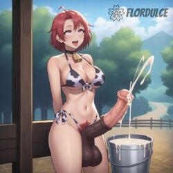 1futa ahe_gao ai_generated animal_genitalia animal_penis ball_hair balls bucket_of_cum cow_girl_(goblin_slayer) cow_print cow_print_bikini cowbell cum cum_in_container cumming cumshot ejaculating_cum ejaculation erect_penis erection flordulce futa_only futanari goblin_slayer hairy_balls hairy_testicles handsfree_ejaculation happy horse_penis horsecock horsecock_futanari huge_cock large_breasted_futa large_breasts open_mouth orgasm outdoors penis pubic_hair purple_eyes red_hair rolling_eyes short_hair solo solo_futa standing testicles tongue tongue_out wide_hips