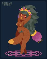 1futa cum_drip deku_(tloz) deku_princess deku_scrub dickgirl erect futa_only futanari glowing_eyes hard_pixels huge_cock huge_testicles intersex leaf_hair looking_at_viewer majora's_mask nihiloevie no_humans penis pixel_art plant precum precum_drip pubic_hair small_but_hung solo solo_futa testicles the_legend_of_zelda wood