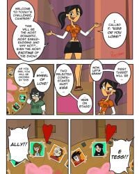 2girls ally_(disventure_camp) black_hair brown_hair comic comic_page comic_panel disventure_camp kristal_(disventure_camp) multiple_girls odd_nation_cartoons riccardus97 tess_(disventure_camp) white_skin