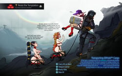 1boy 3girls beard big_breasts bondage bra breasts carrying cleavage climbing cock_hungry death_stranding elf english_text female female_masturbation femsub fingering gameplay_mechanics garter_belt garter_straps harem high_ponytail horny ignoring imminent_oral index_finger_raised large_breasts larger_male leash living_sex_toy long_hair male masturbation mountain multiple_girls multiple_subs onahole orange_hair platform_heels pointy_ears ponytail revealing_clothes sam_porter_bridges skimpy sleeping smaller_female sparrow_(artist) speech_bubble stockings submissive text tied_hair video_game