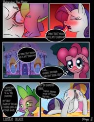 anus beauty_mark bent_over blush comic cutie_mark dialogue dragon dragon_penis duo english_text equine female feral friendship_is_magic horn horse lennonblack looking_pleasured male mammal my_little_pony page_8 pinkie_pie_(mlp) pony pussy rarity_(mlp) rubbing_pussy speech_bubble spike_(mlp) straight unicorn vaginal_penetration