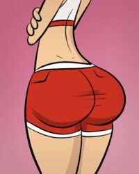 1girls ass ass_focus big_ass big_butt bubble_ass bubble_butt butt butt_focus female female_only huge_ass huge_butt large_ass large_butt lynn_loud scobionicle99 shorts simple_background straight_hair the_loud_house thick_ass thick_butt